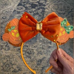 Mickey Minnie Mouse Halloween Pumpkin Headband with Bow